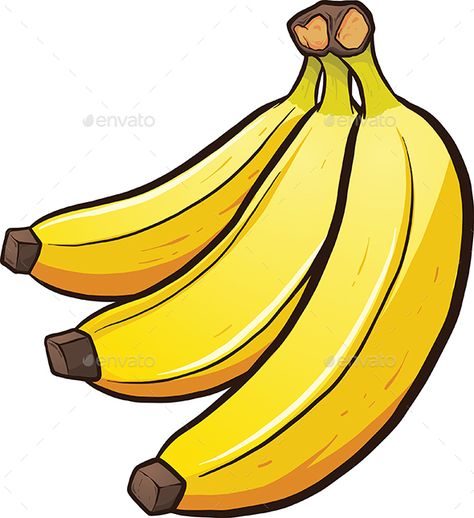 A bundle of cartoon bananas. Vector clip art illustration with simple gradients. All in a single layer. EPS10 file included. Banana Picture, Cartoon Banana, Fruit Clipart, Fruit Cartoon, Fruits Drawing, Fruit Picture, Banana Art, Banana Fruit, Fruits Images