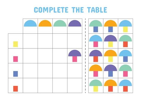 Logic Table Worksheet, Logic Activities For Preschool, Logic Worksheets, Australia For Kids, Logic Games For Kids, Sudoku For Kids, Table Worksheet, Logic Math, Visual Perception Activities