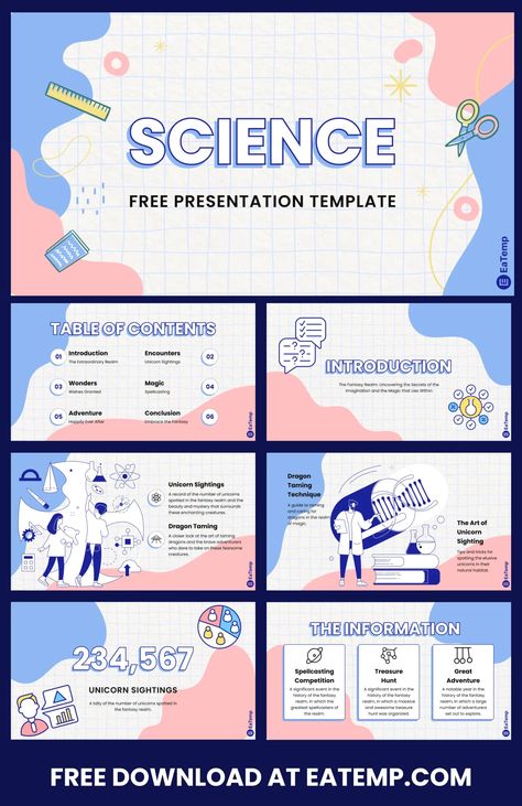 Science PPT Presentation Template - Free PowerPoint Templates, Google Slides, Figma Deck And Resume Science Presentation, Science Powerpoint, Ppt Template Design, Free Ppt Template, Presentation Slides Design, Free Powerpoint Templates, Slides Design, Google Slides Theme, Presentation Design Template