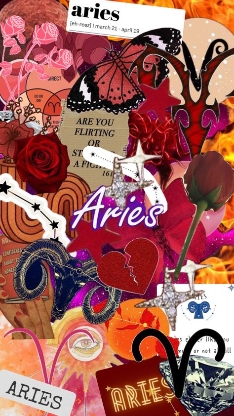 Aries collage! Comment ur zodiac sign! #aries Aries Phone Wallpaper, Aries Wallpaper Iphone Aesthetic, Aries Collage, Astrology Prints, Aries Wallpaper, Zodiac Sign Aries, Creative Photoshoot, Creative Photoshoot Ideas, Aries Zodiac