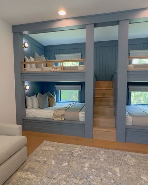 Corner Built In Bunks, Bunk Room Game Room, Lakehouse Bunk Room, Bunk Room Built In, Double Bunk Beds Built In, Built In Triple Bunk Beds, Bunk Rooms Built In, Built In Bunk Beds Plans, Built In Bunk Beds In Wall