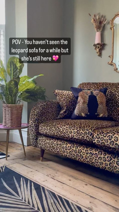 colourfulleopard on Instagram: Sofa Saturday 🐆🐆 It’s not a thing. But it can be! I haven’t bust out the leopard sofa of dreams for a hot minute but I don’t want my… Leopard Sofa, House Colors, Couch, Sofa, Cute Outfits, Living Room, The Originals, Furniture, Color