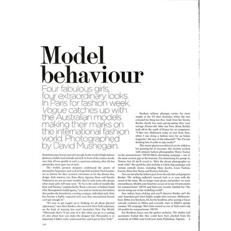 Model magazine article ❤ liked on Polyvore featuring text, words, fillers, magazine, backgrounds, articles, quotes, phrase and saying Article Layout, Magazine Article, Model Magazine, Fotografi Vintage, Text Overlay, Australian Models, Article Design, Editorial Layout, Word Design