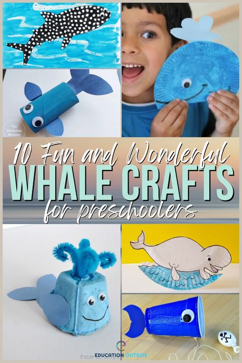 Beluga Whale Activities, The Storm Whale Activities, Whale Activity For Preschool, Craft For Jonah And The Whale, Diy Whale Crafts, Whale Art Project, Preschool Whale Activities, Jonah Whale Craft, Preschool Whale Craft