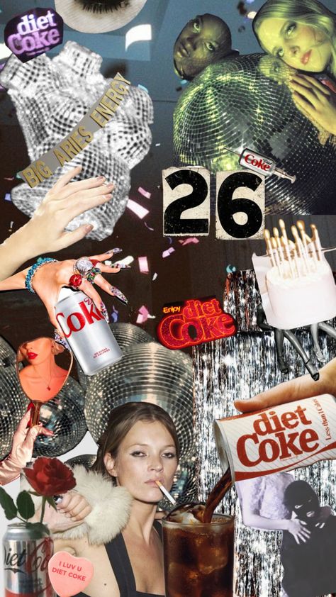 #dietcoke #grunge #katemoss #messyglam #silver #disco #grainy #party #26 #birthday #diet #coke #vibes #vintage Party Grunge, Disco Grunge, Grunge Bday Party, Grunge Party Theme, 90s Grunge Party, Grunge Party Aesthetic, Grunge Party Decorations, Indie 21st Birthday, Grunge Birthday Party