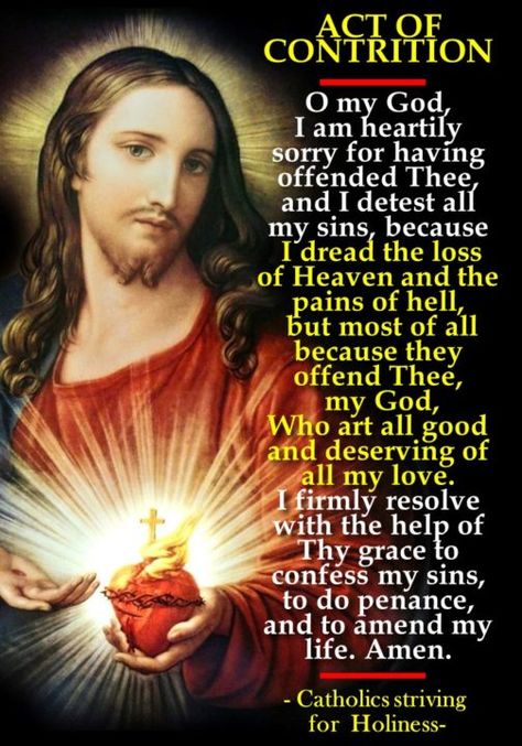 Act Of Contrition Prayer Catholic, Prayer For Salvation, Act Of Contrition Prayer, Catholic Confession, Sacrament Of Reconciliation, Act Of Contrition, Sacred Heart Devotion, Confession Prayer, Sinners Prayer