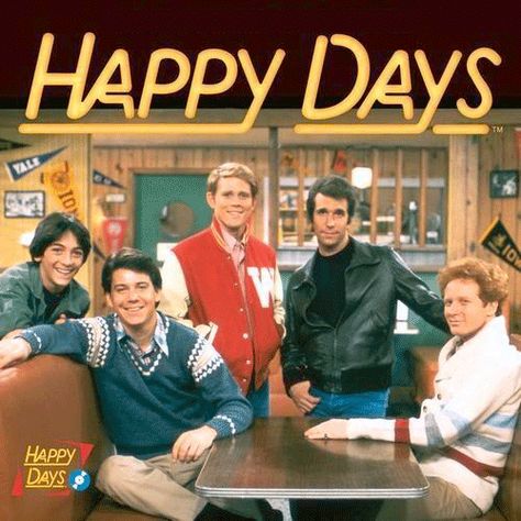 Happy Days // Chachi, Potsie, Richie, Fonzi, and Ralph Happy Days Tv Show, The Fonz, Classic Television, Tv Screen, Old Shows, Great Tv Shows, Old Tv Shows, True Blood, Vintage Tv