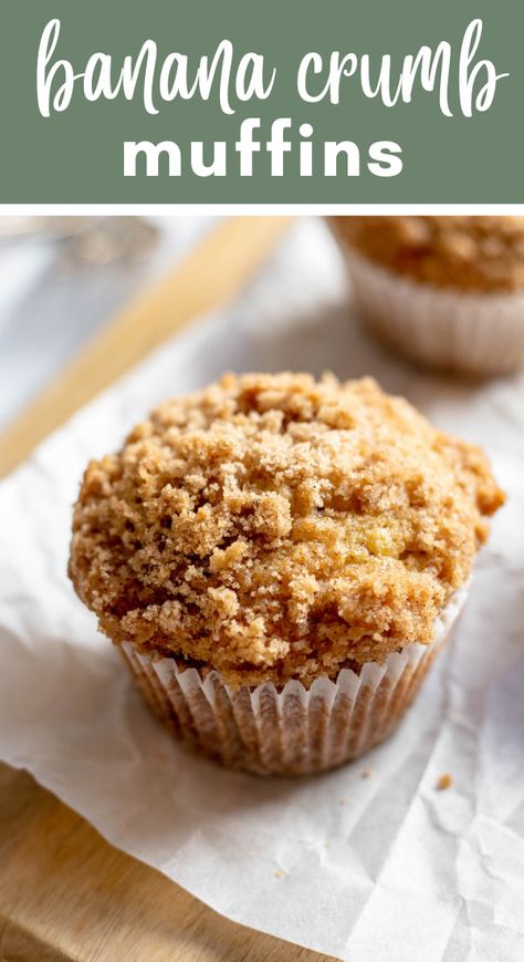 Best Banana Muffins, Banana Streusel Muffins, Banana Muffin Recipe Easy, Brown Bananas, Sweet Deserts, Baked Snacks, Vegan Banana Muffins, Banana Muffins Recipe, Banana Muffins Easy