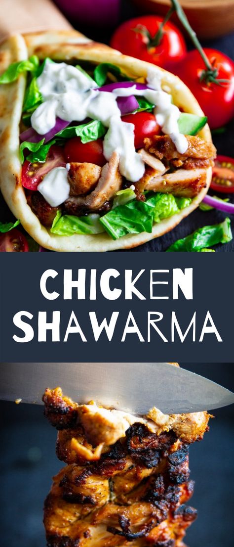 Swarma Chicken Recipe Greek Yogurt, Chicken Shawarma Pita Pocket, Greek Yogurt Chicken Shwarma, Swarma Chicken Shawarma Wrap, Jerk Chicken Shawarma, Sharma Chicken Recipe, Chicken Swarma Seasoning, Shawarma Toppings, Shwarma Chicken Thigh Recipe