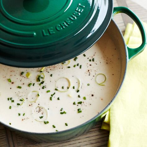 Fennel and Leek Soup with Gruyère Croutons Recipe | Sur La Table Croutons Recipe, Fennel Soup, Crouton Recipes, Fennel Recipes, Leek Soup, Croutons, Chef Recipes, Cooking Essentials, Leeks