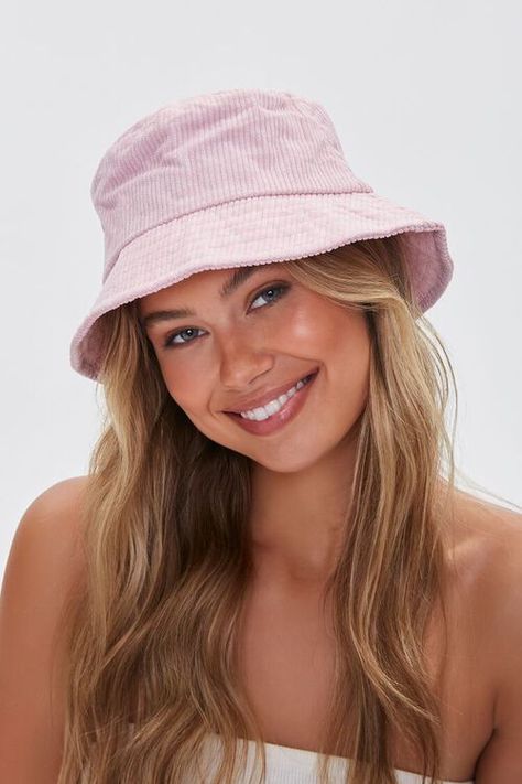 How To Style Bucket Hats, Style Bucket Hat, Corduroy Bucket Hat, Pink Outfit, Bucket Hat, Forever 21, Hand Wash, Women Accessories, Hats