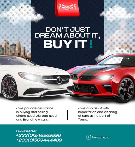 Advertising flyer Car For Sale Poster, Car Dealership Creative Ads, Auto Advertising Design, Car Rental Advertising, Car Selling Poster, Car Dealership Social Media Posts, Car Dealership Ads, Car Dealership Design, Flyer Car