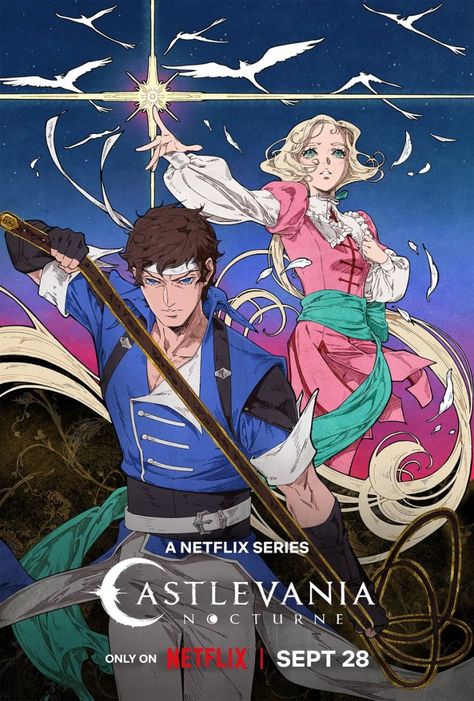 Nocturne Poster Spotlights Richter and Maria in Netflix Spin-off Check more at https://mainelocalnews.net/nocturne-poster-spotlights-richter-and-maria-in-netflix-spin-off/ Winter Vampire, Richter Belmont, Netflix Animation, Castlevania Dracula, Castlevania Netflix, Kana Hanazawa, Alucard Castlevania, Castlevania Wallpaper, Castlevania Anime