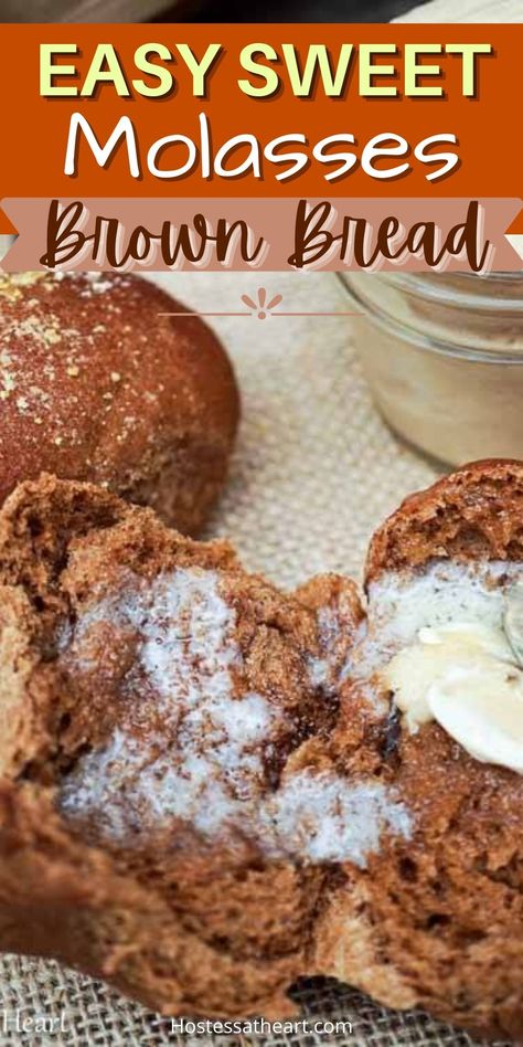 Sweet Molasses Brown Bread, Brown Bread Rolls, Brown Rolls, Special Butter, Molasses Bread, Brown Bread Recipe, Molasses Recipes, Honey Bread, Dutch Oven Bread