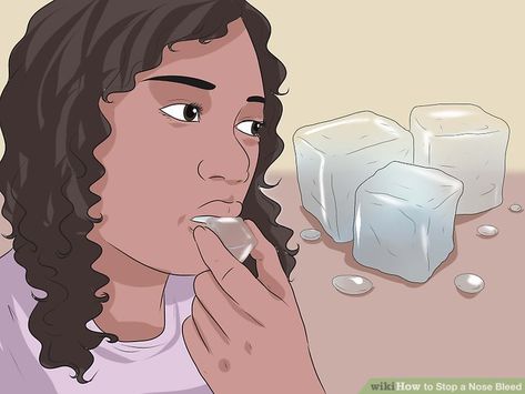 3 Ways to Stop a Nose Bleed - wikiHow Stop Nose Bleeds, Nose Bleed, Parts Of The Nose, Nose Bleeds, Dark Underarms, Under Eye Bags, Runny Nose, Healthy Beauty, The Nose