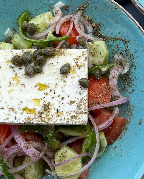 Greek Salad Aesthetic, Greece Salad, Dope Images, Angelina Core, Greek Aesthetic, Aesthetic Island, Greece Food, Summer Moodboard, Greece Honeymoon