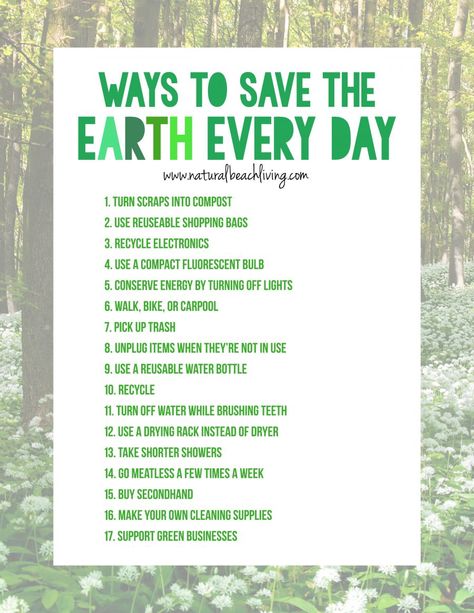 20+ Easy Ways to Save the Earth Every Day, Going green can be easy with a few simple changes. There are little things you can do every day to help reduce gases, help with pollution and make a less harmful impact on the environment. Taking care of the Earth can be easy to do if you start by making a few simple changes. Earth Day! Going Green! Eco-Friendly! Natural Living! Ways To Save The Earth, Pollution Activities, Save Planet Earth, Environmentally Friendly Living, Save Mother Earth, Save Environment, Save Our Earth, Earth Day Crafts, Earth Day Activities