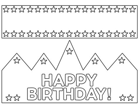 Free Printable Happy Birthday Crown - Paper Trail Design Birthday Hat Printable Free, Birthday Crowns For Kids Printable, Birthday Crown For Boys, Paper Crown Template Printables, Birthday Crown Printable, Birthday Crown Template, Paper Crown Printable, Stair Quotes, Crown For Birthday