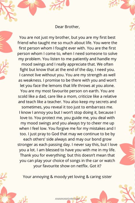 Long Paragraph For Brother, Paragraph For Brother Birthday, Brother Letter From Sister, Happy Birthday Letter To Brother, Rakshabandhan Paragraph For Brother, Paragraph For Brother From Another Mother, Notes To Brother From Sister, Happy Brother's Day Story, For My Brother