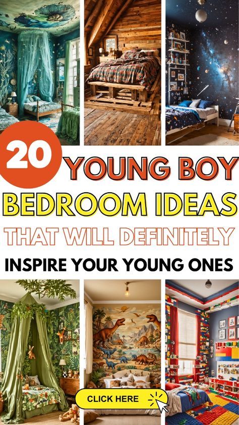 Are you finding it challenging to decide on the perfect theme for your young boy’s bedroom?
Wondering how to create a space that’s not only fun and engaging but also grows with him?
It’s important to choose a design that sparks his imagination and suits his interests, whether he’s into dinosaurs, space adventures, or anything in between.
Luckily, I’ve put together a list of 20 fantastic bedroom ideas that might just solve all your design dilemmas!
From thematic decorations to practical setups, these ideas are tailored to inspire and excite. Kids Bedroom Boys Theme Rooms, Diy Boy Bedroom, Cool Boys Bedroom Ideas, Cool Boys Room, Boy Room Themes, Travel Themed Room