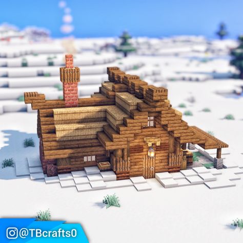 Cottage House Minecraft, Mc Houses, Snowy Cottage, Cottage Minecraft, Minecraft Decoration, Mc Builds, Minecraft House Plans, Bangunan Minecraft, Minecraft Cottage