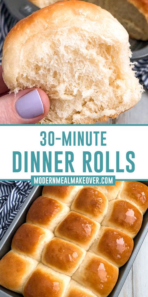 30 Minute Dinner Rolls, Easy Homemade Rolls, Dinner Rolls Recipe Homemade, Dinner Rolls Easy, Easy Yeast Rolls, Dinner Roll Recipe, Easiest Dinner, Dinner Roll, Olive Bread