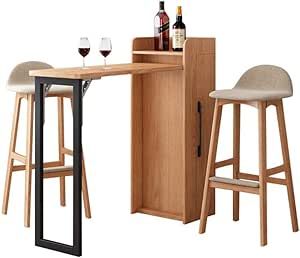 Minibar Kitchen Small Spaces, Foldable Bar Counter, Mounted Dining Table, Wall Mounted Dining, Bar Table Diy, Foldable Bar, Wall Mounted Dining Table, Small Bar Table, Wine Storage Diy