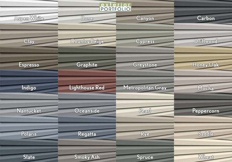 How to Choose Exterior House Colors: 10 Tips from the Pros House Vinyl Siding Colors, Vinyl Siding Color Schemes, Exterior Vinyl Siding Colors, Vinyl Siding Options, Vinyl Siding Color Combinations, Metal Siding Colors, Painting Vinyl Siding, Vinyl Siding House, Siding Colors For Houses