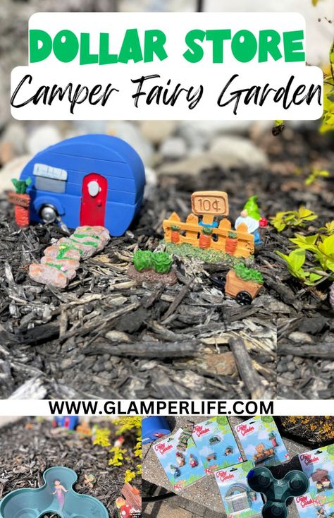 Fairy Garden Camping Theme, Making A Fairy Garden, Fairy Garden Camper, Kids Fairy Garden, Garden Sets, Camping Crafts For Kids, Garden Camping, Garden At Home, Fairy Theme