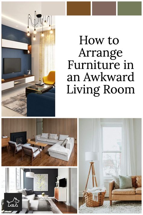 Conquer the challenge of an awkward living room layout with our expert furniture arrangement tips. Learn how to utilize space wisely, creating a flow that works with unique room shapes and constraints. Our guide focuses on strategic placement of sofas, chairs, and accents to maximize both comfort and style. Ideal for living spaces with odd angles or limited areas, these insights will help you transform your living room into a cohesive, inviting, and stylish space. Focal Point Living Room, Livibg Room, Awkward Living Room, Awkward Living Room Layout, How To Arrange Furniture, Arranging Furniture, Arrange Furniture, Living Room Furniture Ideas, Room Furniture Ideas