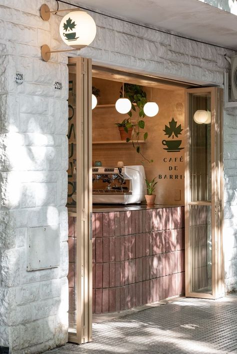 Gallery of Romulo Neighborhood Coffee Shop / Tomas Mielnikowicz + Lucia Vallve Arquitectos - 12 Japanese Coffee Shop, Coffee Shop Concept, Opening A Cafe, Mini Cafe, Bakery Design Interior, Small Coffee Shop, Cafe Concept, Cozy Coffee Shop, Cafe Shop Design