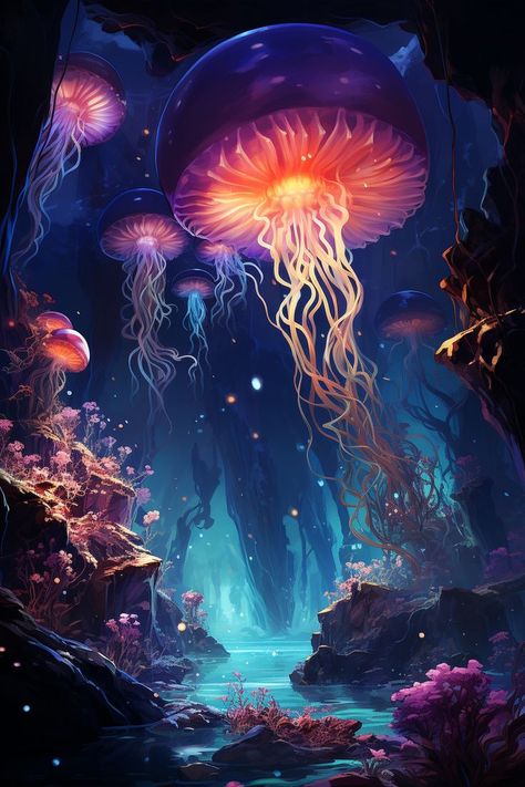 Art Niche, Underwater Caves, Fantasy Witch, Underwater Painting, Underwater City, Underwater Art, Water Drawing, Animatronic Fnaf, Fantasy Drawings