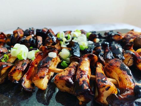 Yakitori Recipe, Trumpet Mushrooms, Meat Substitutes, Nutrient Dense Food, Chef Recipes, Mushroom Recipes, Down To Earth, Fish And Seafood, From The Ground Up