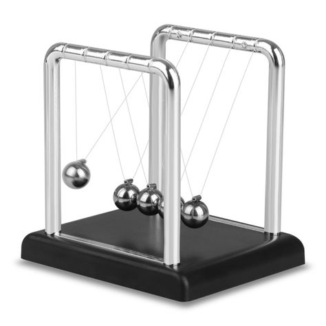 Pendulum Balls, Newtons Cradle, Office Desk Toys, Newton's Cradle, Balance Ball, Technology Gifts, Perpetual Motion, Office Games, Metal Desks