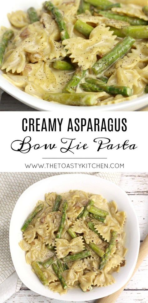 Pasta Asparagus Recipes, Pasta Asparagus, Asparagus Pasta Recipes, Asparagus Recipes Oven, Grilled Asparagus Recipes, Asparagus Recipes Baked, Bow Tie Pasta, Creamy Asparagus, Pastas Recipes