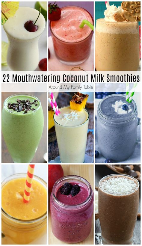 Coconut Milk Smoothie Recipes, Coconut Milk Drink, Coconut Milk Smoothie, Anti Inflamatory, Banana Smoothie Bowl, Peanut Butter Banana Smoothie, Milk Smoothie, Coconut Milk Recipes, Coconut Smoothie