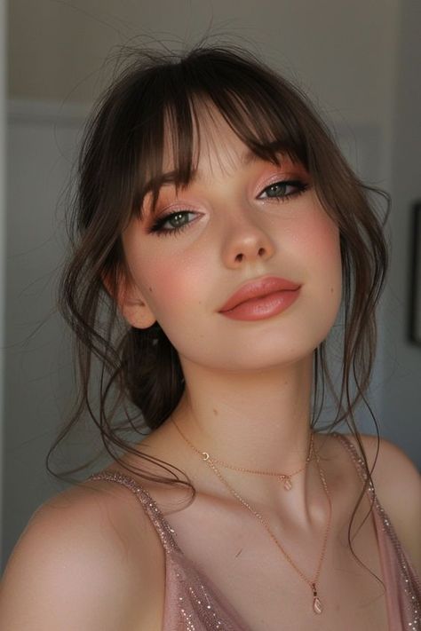 Most Beautiful Makeup Looks, Fair Skin Glam Makeup, Cool Skin Tone Makeup Looks, Romantic Academia Makeup, Cold Winter Makeup Look, Wedding Makeup Looks For Blue Eyes, Pink Makeup Looks Wedding, Make Up Prom Night, Whimsical Wedding Makeup