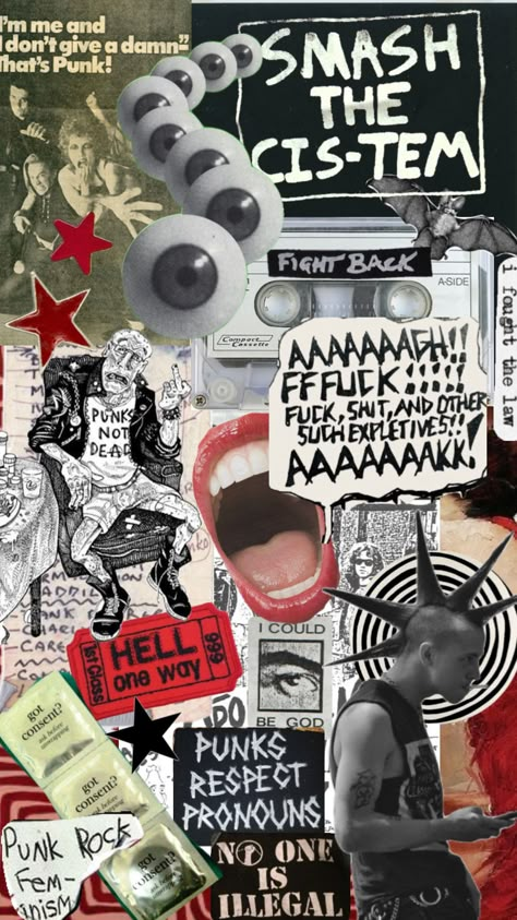 #punksnotdead #cool #punk Hey Punk Lose The Funk, Punk Rock Collage Art, Punk Art Collage, Punk Rock Moodboard, Punk Party Theme, Uk Punk Aesthetic, Japanese Punk Aesthetic, Hardcore Punk Aesthetic, British Punk Aesthetic