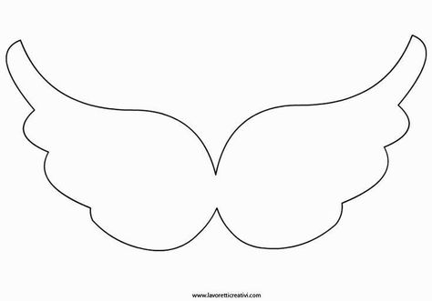 Angel Wings Template, Angel Wings Pattern, Wings Template, Wing Shapes, Wings Diy, Juleverksted For Barn, Ali D'angelo, Wings Pattern, Diy Angel Wings