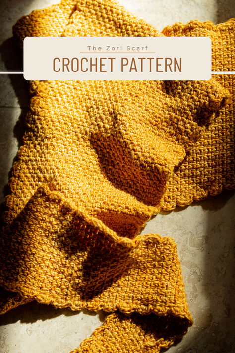 Crochet scalloped edge