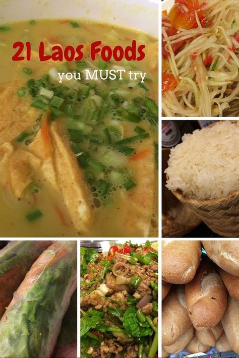 Laos Food Recipes, Lao Recipes, Lao Food, Vietnam Tour, Food Recipes Homemade, Laos Travel, Laos Food, Asian Street Food, Culinary Travel