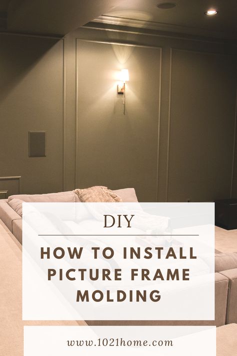 Easy tips and tricks on how to install picture frame molding! Pantry Renovation, Baseboard Trim, Wood Putty, Picture Frame Molding, Diy Picture, Diy Picture Frames, Construction Adhesive, Office Makeover, Wood Filler