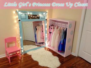 diy little girl s princess dress up closet, bedroom ideas, painted furniture, repurposing upcycling Closet Bedroom Ideas, Dress Up Area, Dress Up Closet, Dress Up Storage, Princess Bedroom, Toddler Girl Room, Princess Dress Up, Princess Room, Toddler Bedrooms