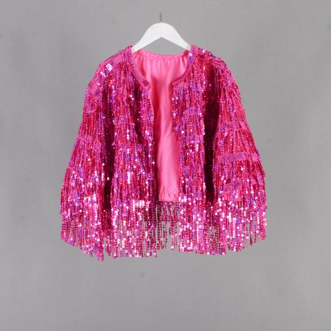 Welcome to my shop, I am in China. It will need around 20 days for international orders. Please consider the time when placing order. Quicker express DHL,Fedex,UPS available(NEED ADD SHIPPING COST). Please send us a message with any questions or deadlines before placing order! This sequins fringe jacket is handmade with love,perfect for concert, wedding,birthday,party,costume event,rave and so on. This item is made to order - and can be custom made. Not accept returns or replacement. Body Length Eras Tour Outfits Jacket, Tinsel Dress, Tinsel Jacket, Sparkly Jacket, Pop Clothes, Concert Wedding, Pink Fur Coat, Bridal Jacket, Wedding Jacket