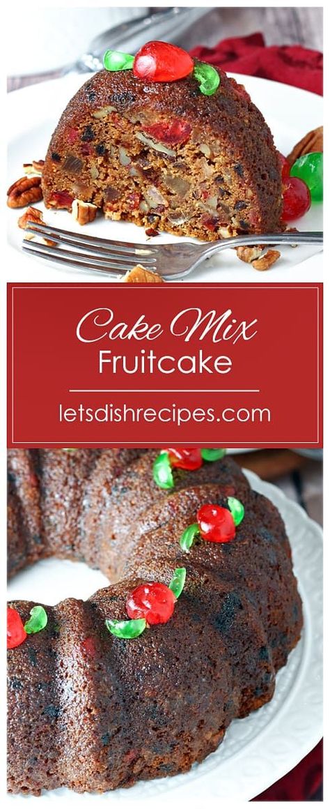 1 reviews · 2.5 hours · Vegetarian · Serves 16 · A boxed spice cake mix is loaded with chopped nuts, dates, and candied fruit, then finished off with a sweet glaze, in this quick and easy holiday fruitcake recipe. Cake Mix With Fruit Recipe, Old Fashion Fruitcake Recipes, Easy Fruitcake Cookies Cake Mixes, Fruit Cake With Real Fruit, Fruitcake Bundt Cake, Bundt Fruit Cake, Fruit Cake Without Candied Fruit, Cake Mix And Fruit Pie Filling, Homemade Fruit Cake Recipe