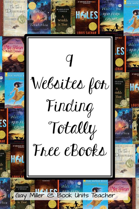 9 Websites with Free eBooks | Book Units Teacher Free Ebook Websites, How To Download Books Pdf For Free, Free Pdf Books Download Websites, Books Nooks, Book Hacks, Websites To Read Books, Senior Jokes, Popular Picture Books, Random Knowledge