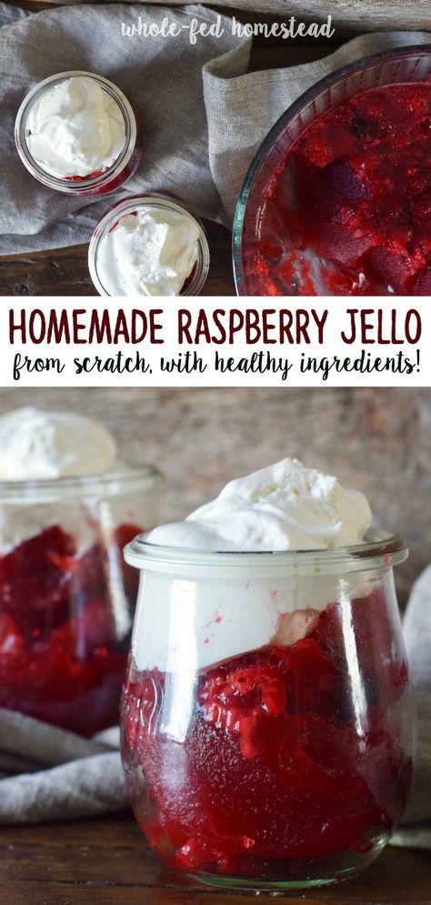 Paleo Jello Recipes, Healthy Jello Salad, Homemade Gelatin Recipes, Healthy Gelatin Recipes, Raspberry Jello Recipes, Lowfat Desserts, Healthy Jello, Homemade Jello, Keto Easter