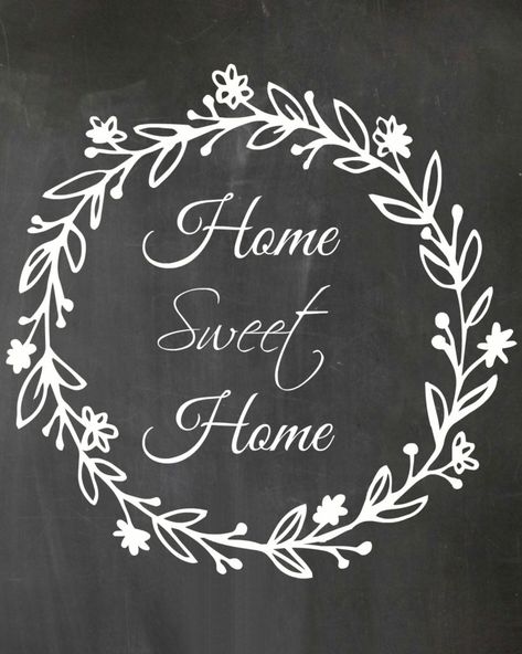 Hey guys I'm back with another Free Printable - Home Sweet Home, I included a DIY Shadowbox frame you can make in 10 minutes! Farmhouse Signs Diy, Art Deco Font, Chalk Design, Adult Crafts, Chalkboard Art, Trendy Home, Diy Signs, Brush Lettering, Printable Signs