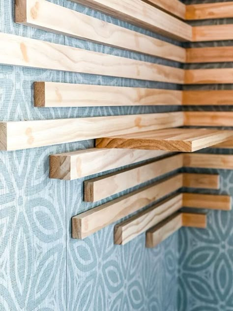 Slat Wall Diy, Organize Shoes, Wall Shoe Rack, Diy Shoe Rack, Wood Slat Wall, Diy Shoe, Desain Furnitur Modern, Couch Small, Wall Diy