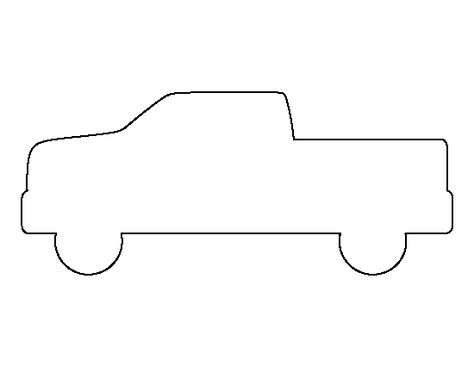 Pickup truck pattern. Use the printable outline for crafts, creating stencils, scrapbooking, and more. Free PDF template to download and print at http://patternuniverse.com/download/pickup-truck-pattern/ Truck Cutout Template, Felt Truck Pattern, Printable Truck Template, Truck Diy Ideas, Truck Template Free Printable, Car Template Free Printable, Car Coloring Pages Free Printable, Truck Outline, Truck Template